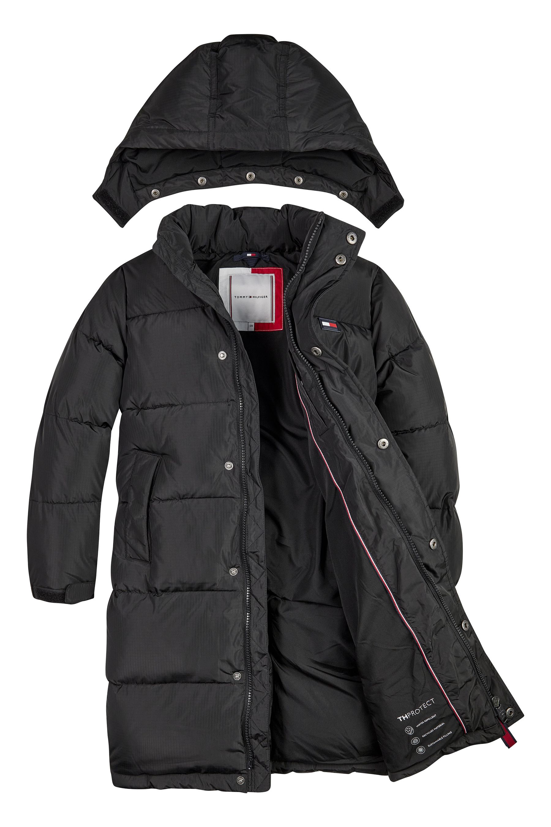 Buy Tommy Hilfiger Black Alaska Maxi Parka Jacket from the Next UK online shop