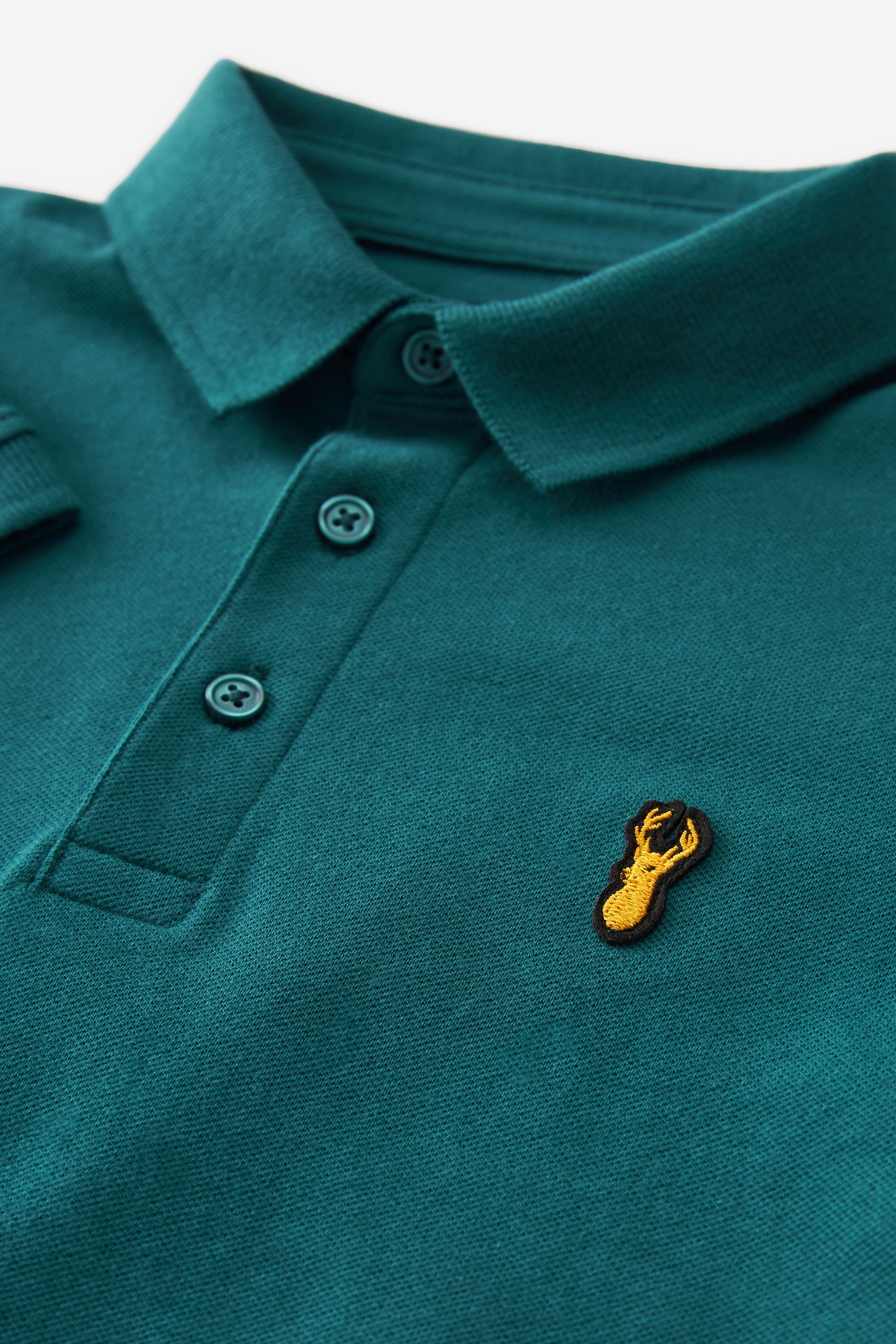 Blue Teal Short Sleeve Polo Shirt 3 16yrs