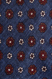 Reiss Indigo Sun Floral Medallion Silk Tie - Image 5 of 5