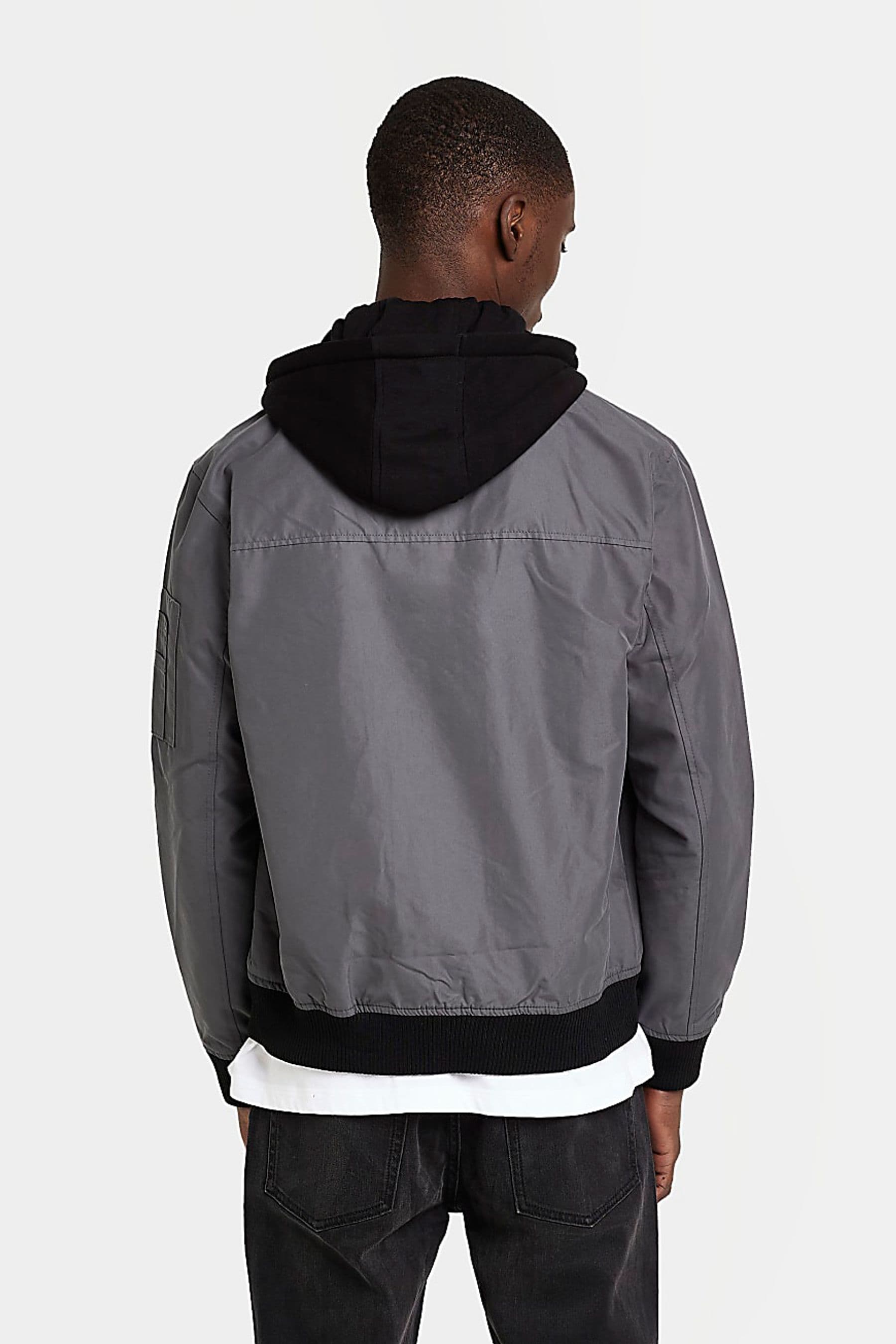 River island hooded bomber hot sale