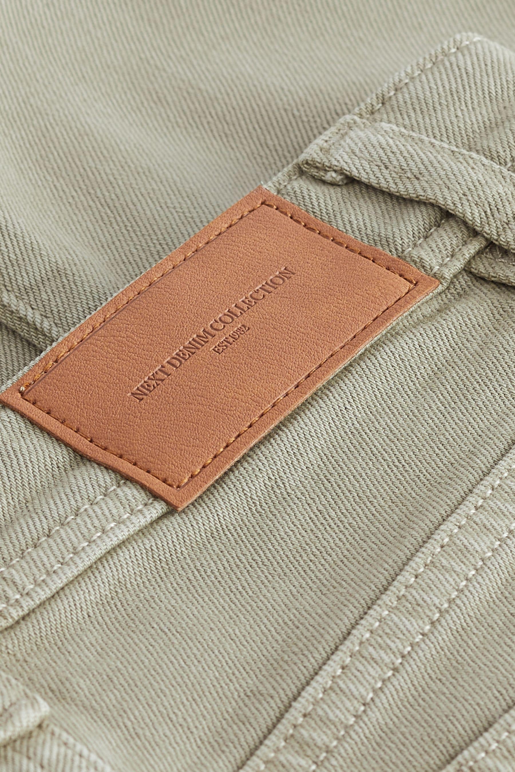 Khaki straight leg jeans shop