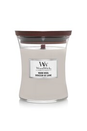 Woodwick Cream Medium Hourglass Warm Wool Candle - Image 2 of 2