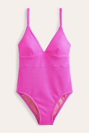 Boden Pink Arezzo V-Neck Panel Swimsuit - Image 6 of 7