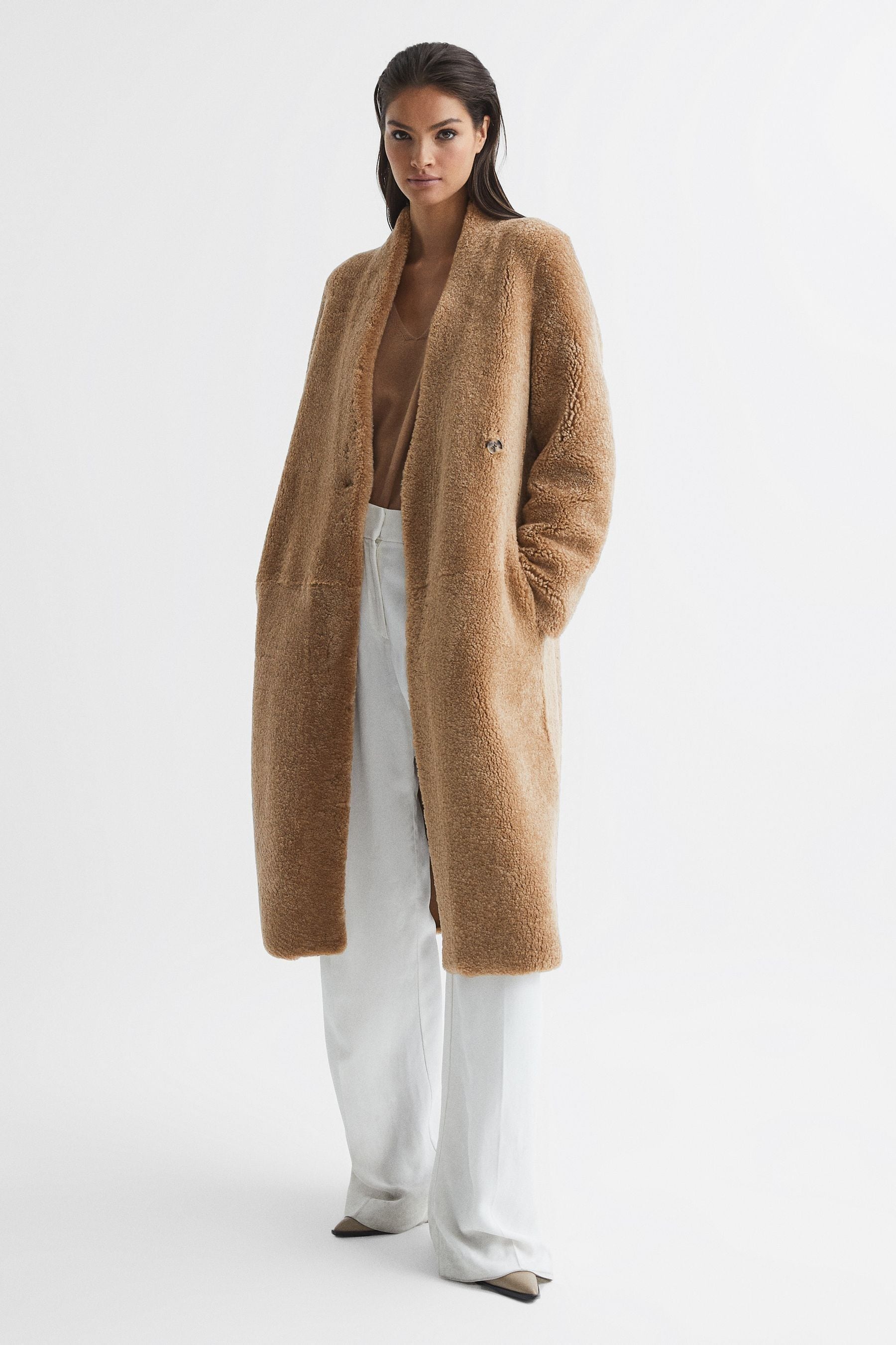Reiss sheepskin coat online