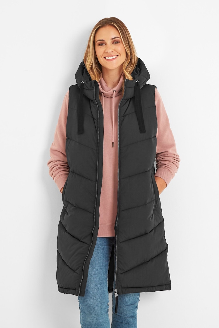 Tog 24 Black Ranskill Long Padded Gilet - Image 1 of 10