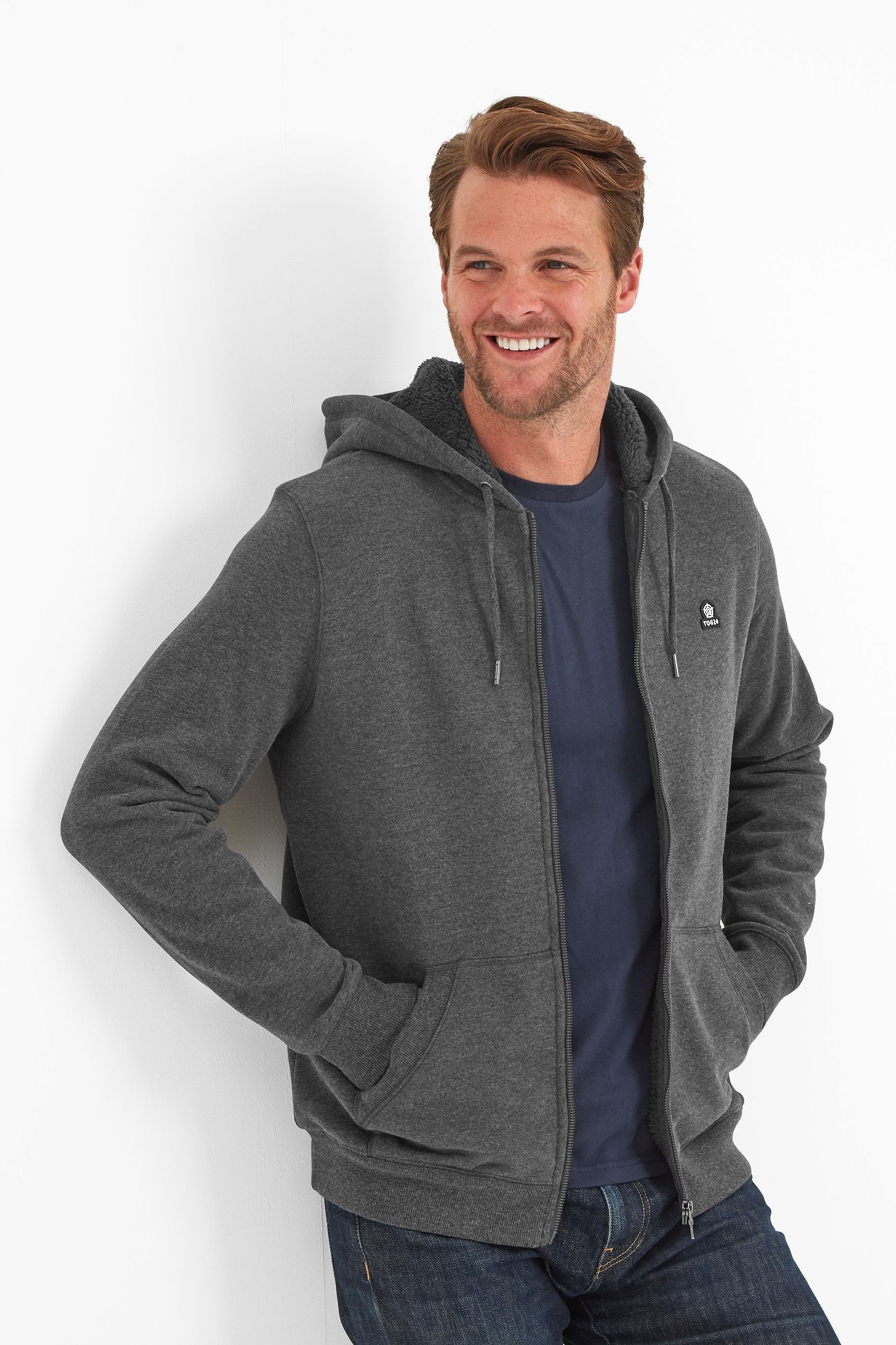 Tog 24 Grey Timble Sherpa Lined Hoodie
