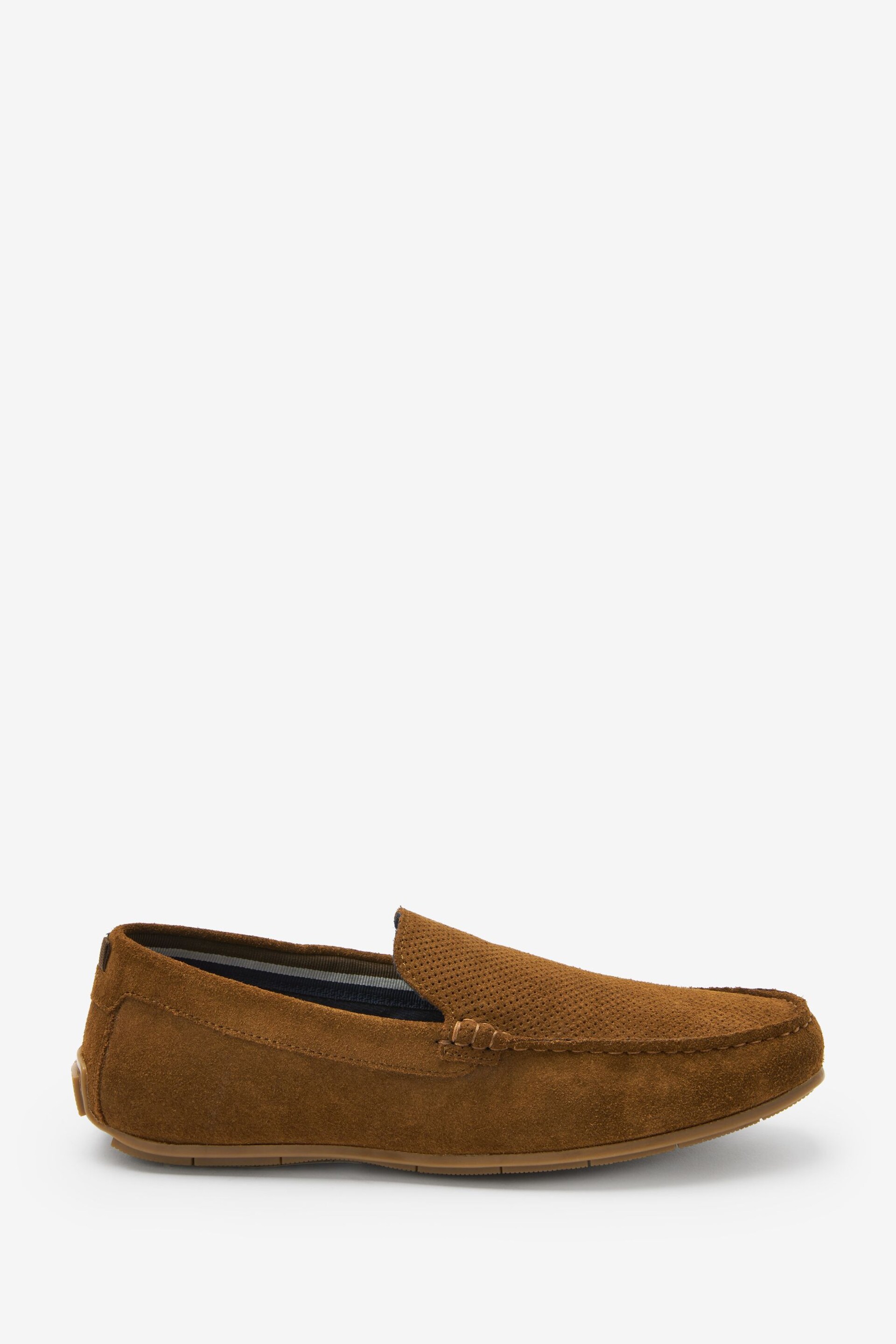 Tan Brown Suede Driver Shoes - Image 2 of 5