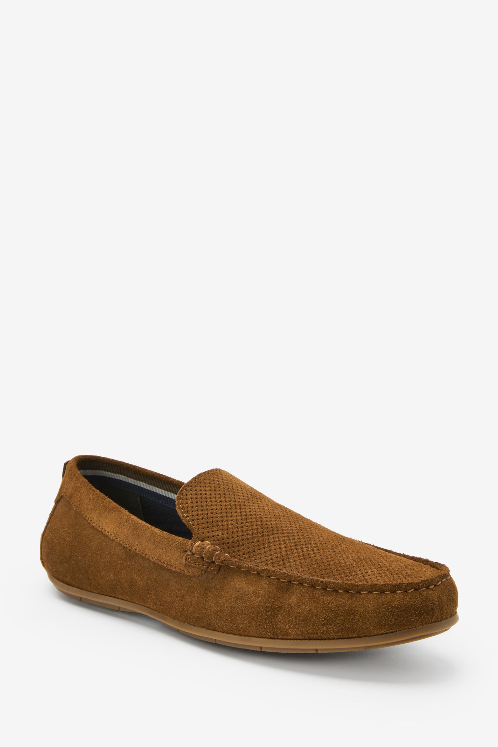 Tan Brown Suede Driver Shoes - Image 3 of 5