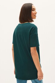 Petrol Blue Oversized T-Shirt - Image 2 of 4