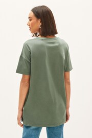 Khaki Green Oversized T-Shirt - Image 2 of 4