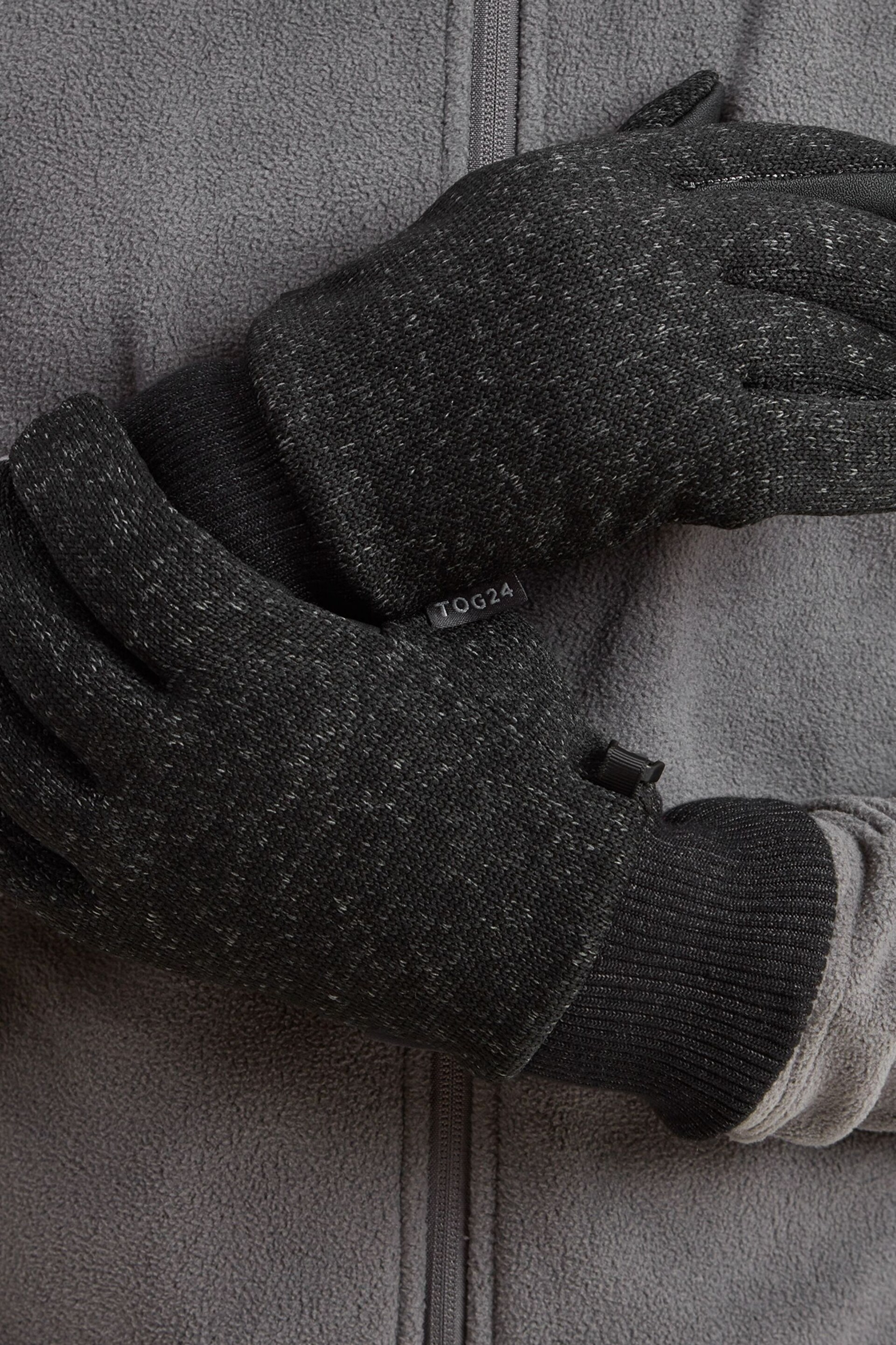 Tog 24 Black Storm Knitlook Powerstretch Gloves - Image 2 of 2