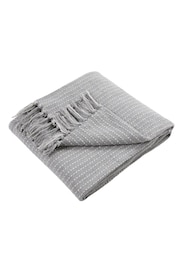 Drift Home Grey Quinn Cotton Throw - Image 2 of 3