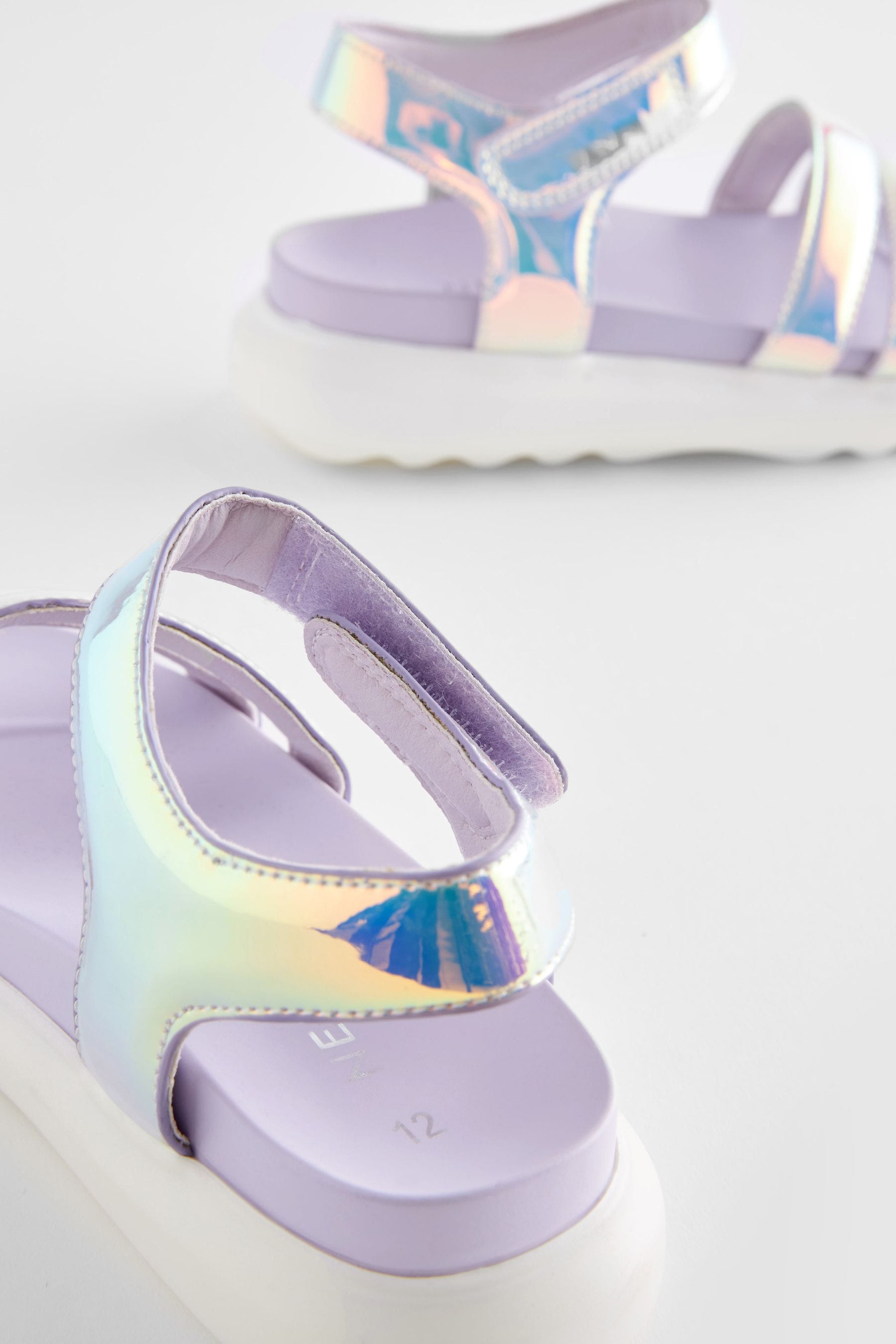 Silver double strap sandals online