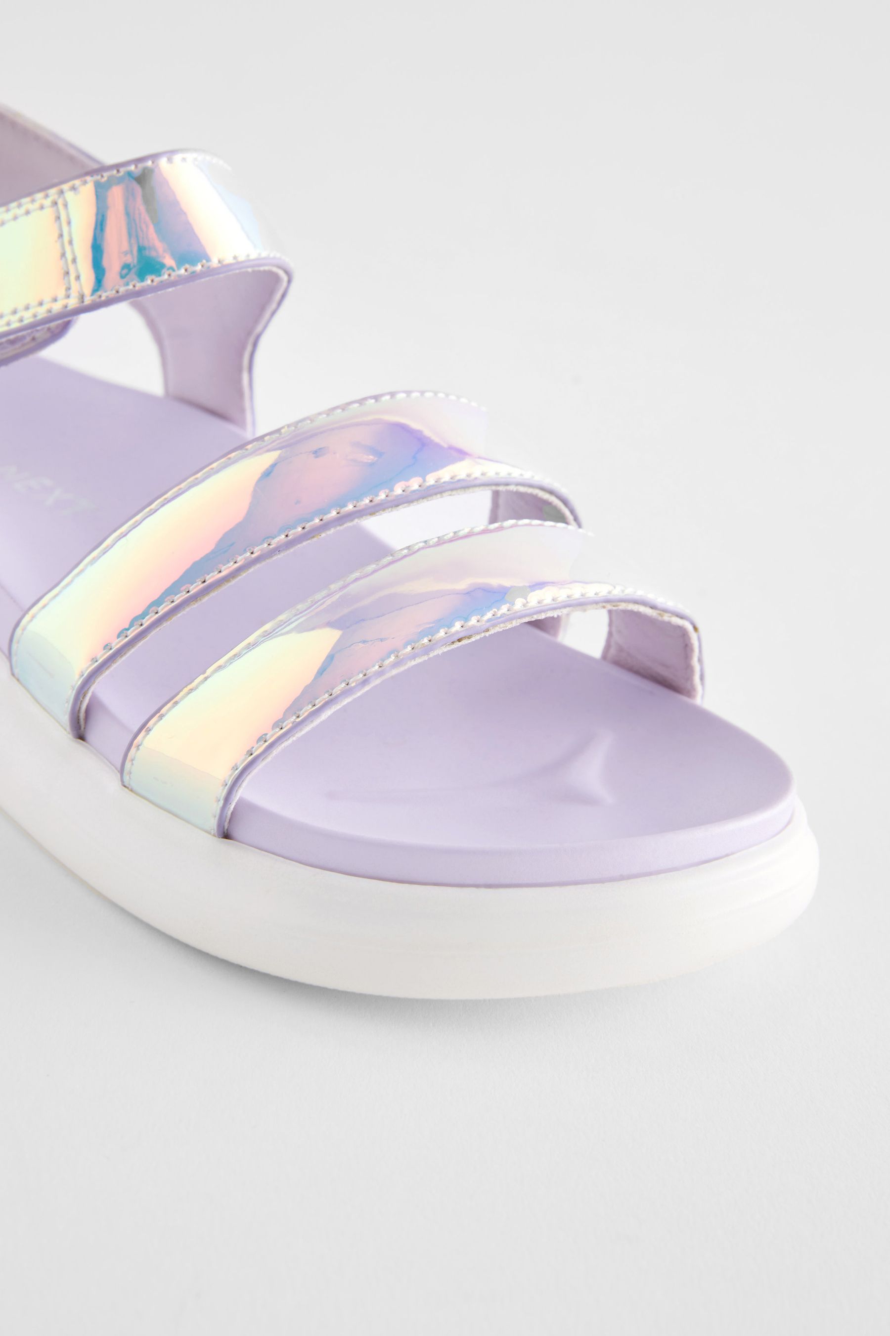 Buy Silver Chunky Double Strap Sandals from Next Luxembourg