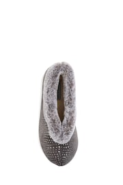 Pavers Grey Wide Fit Full Slippers - Image 4 of 5