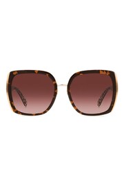 kate spade new york Oversized Kimber Square Tortoiseshell Brown Sunglasses - Image 2 of 4