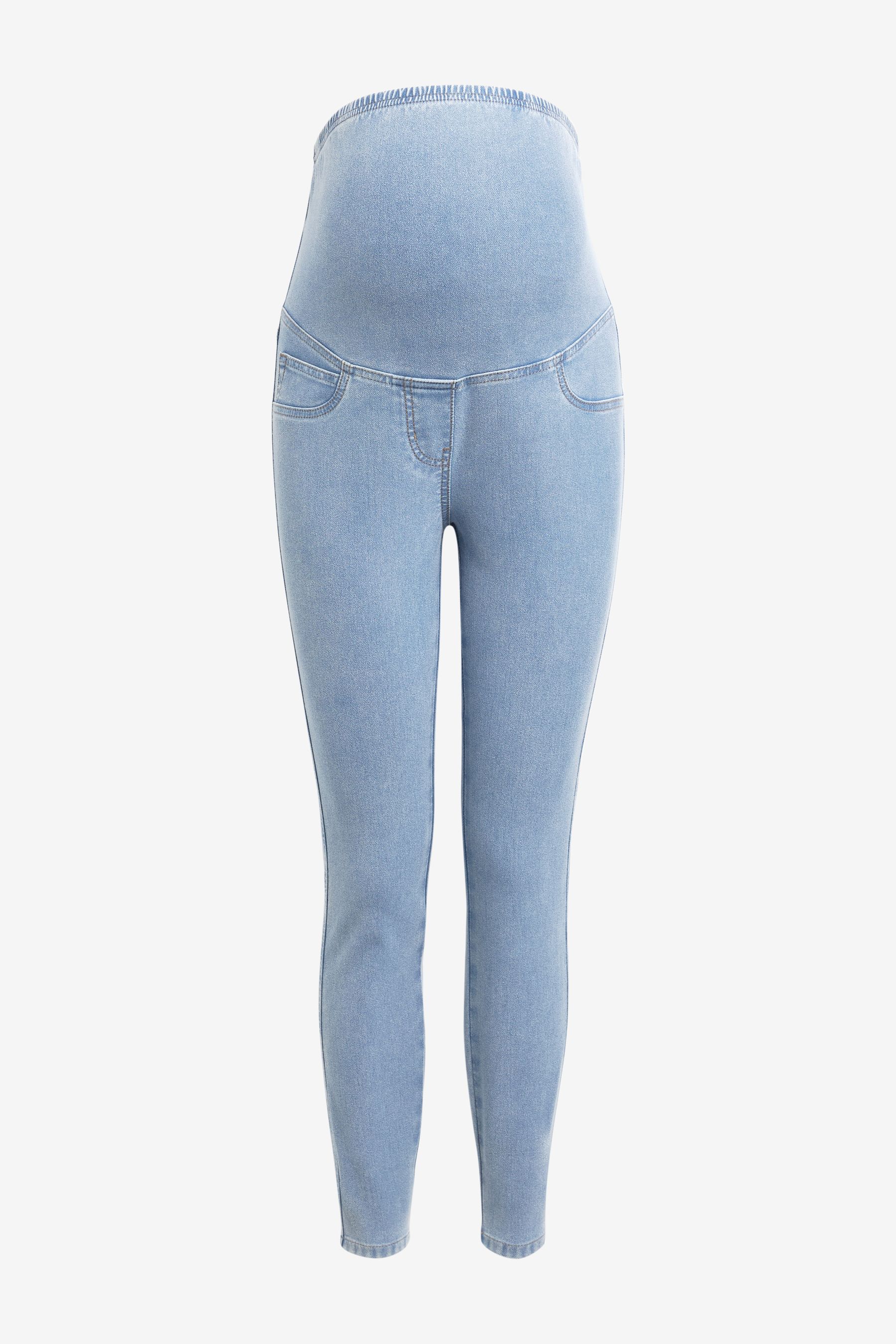 Buy Mid Blue Maternity Denim Look Leggings from the Next UK online shop