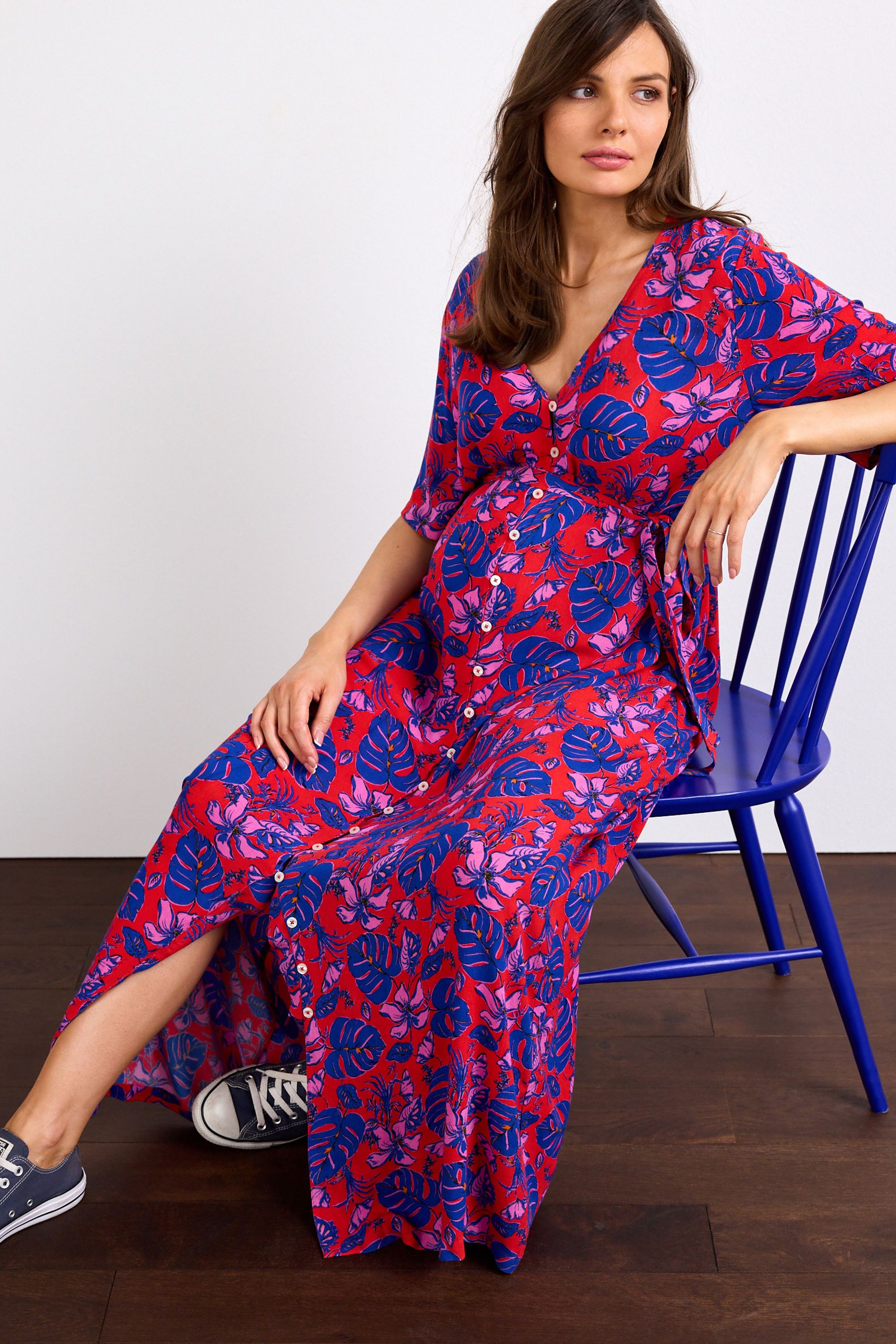 Buy Floral Print Maternity Nursing Dress from Next Luxembourg