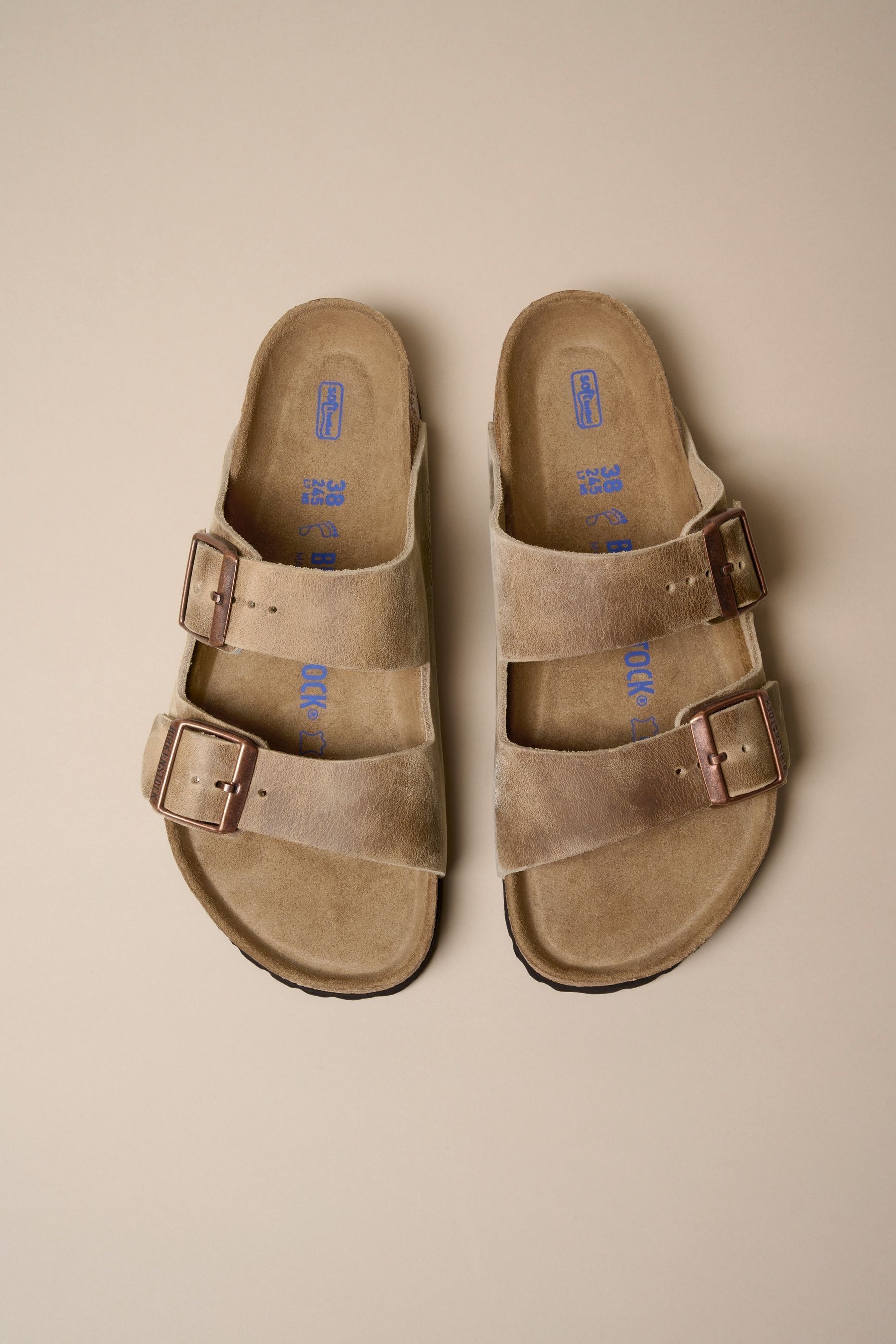 Brown oiled leather birkenstocks discount