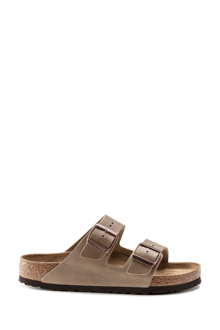 Birkenstock Brown Arizona Oiled Leather Sandals - Image 2 of 7