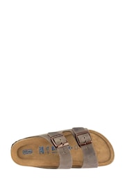 Birkenstock Brown Arizona Oiled Leather Sandals - Image 7 of 7