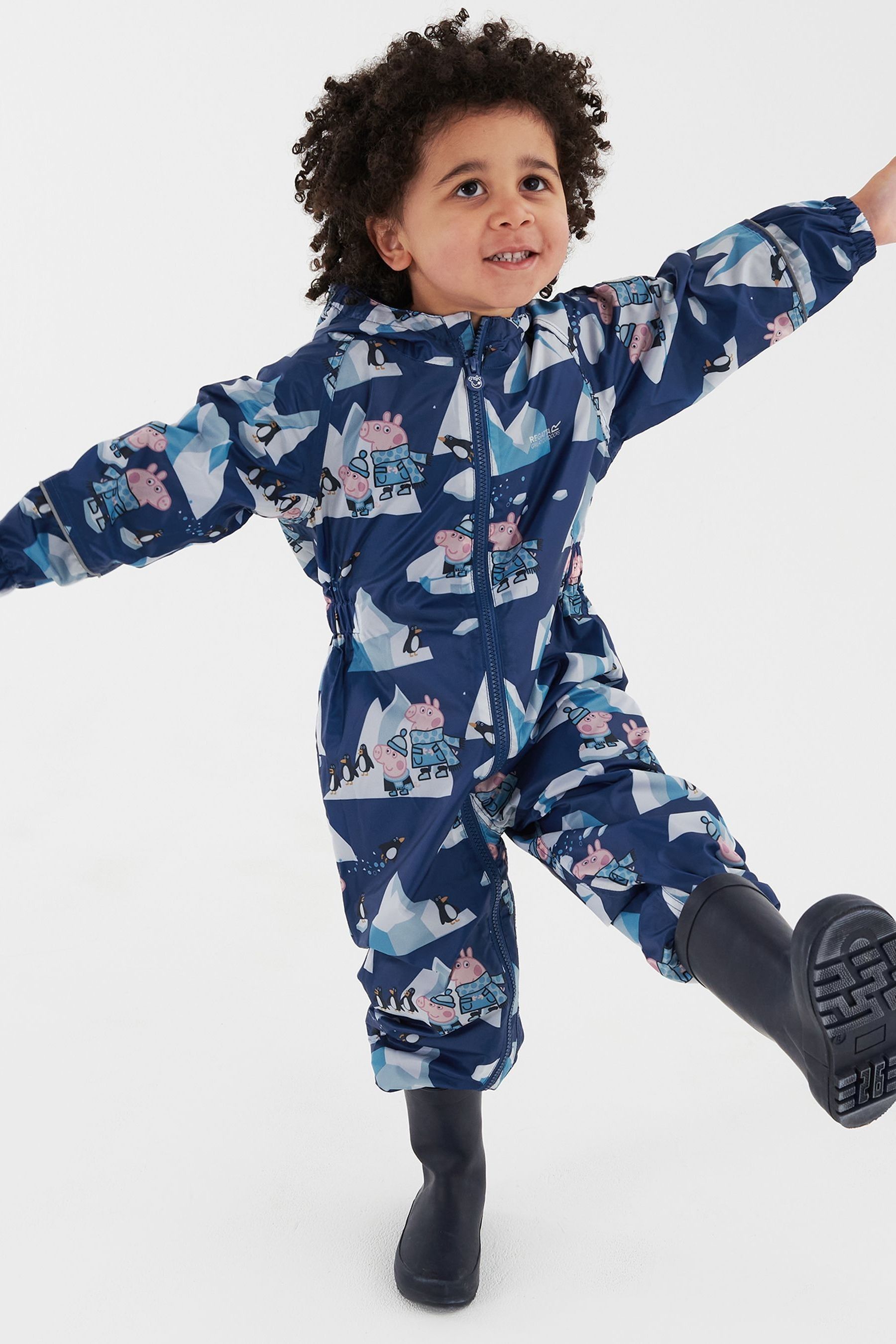 Buy Regatta Blue Peppa Pig Pobble Waterproof Suit All In One from Next Luxembourg