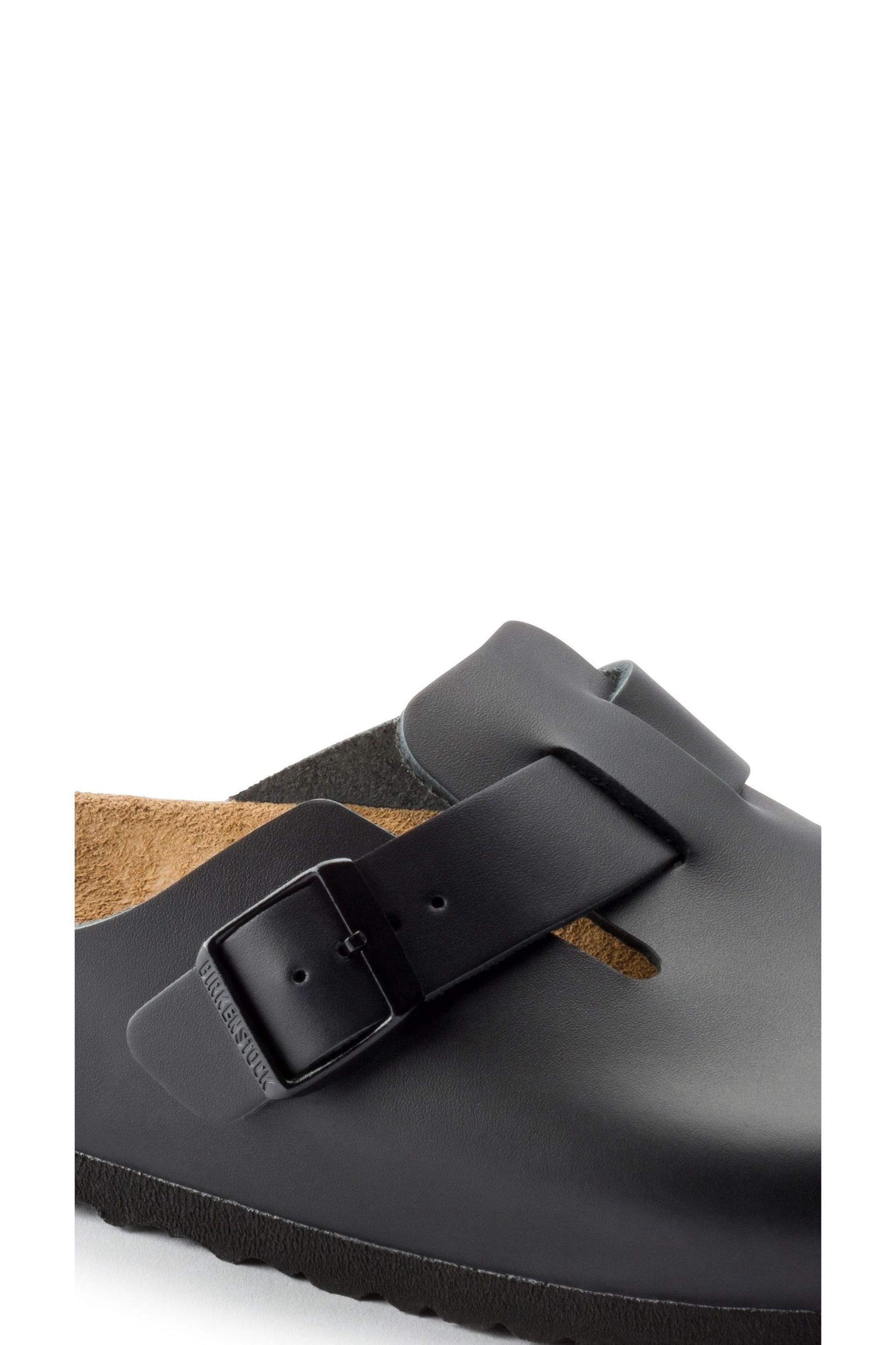 Birkenstock Smooth Leather Boston Black Clogs - Image 4 of 7