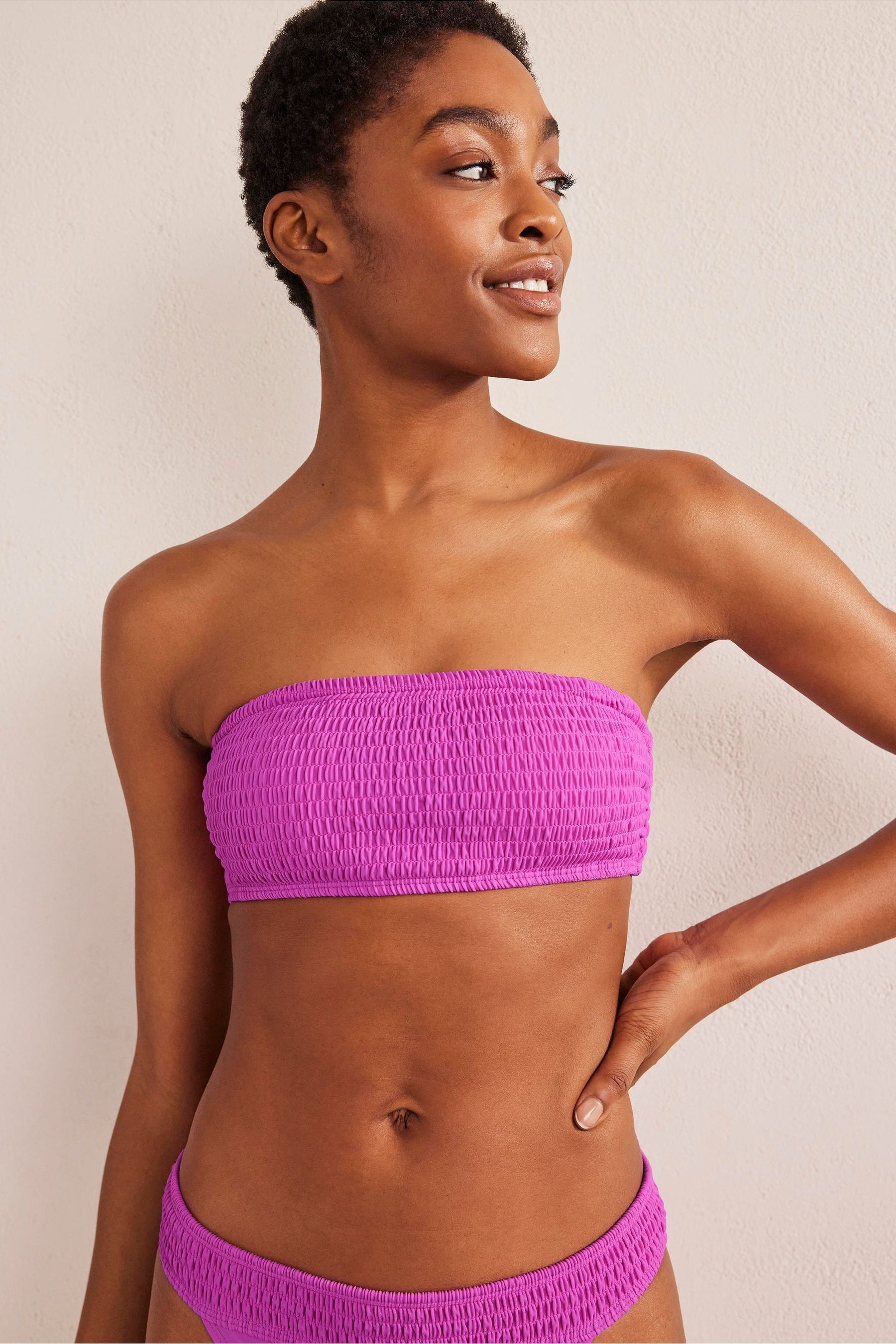 Smocked tube top bikini discount