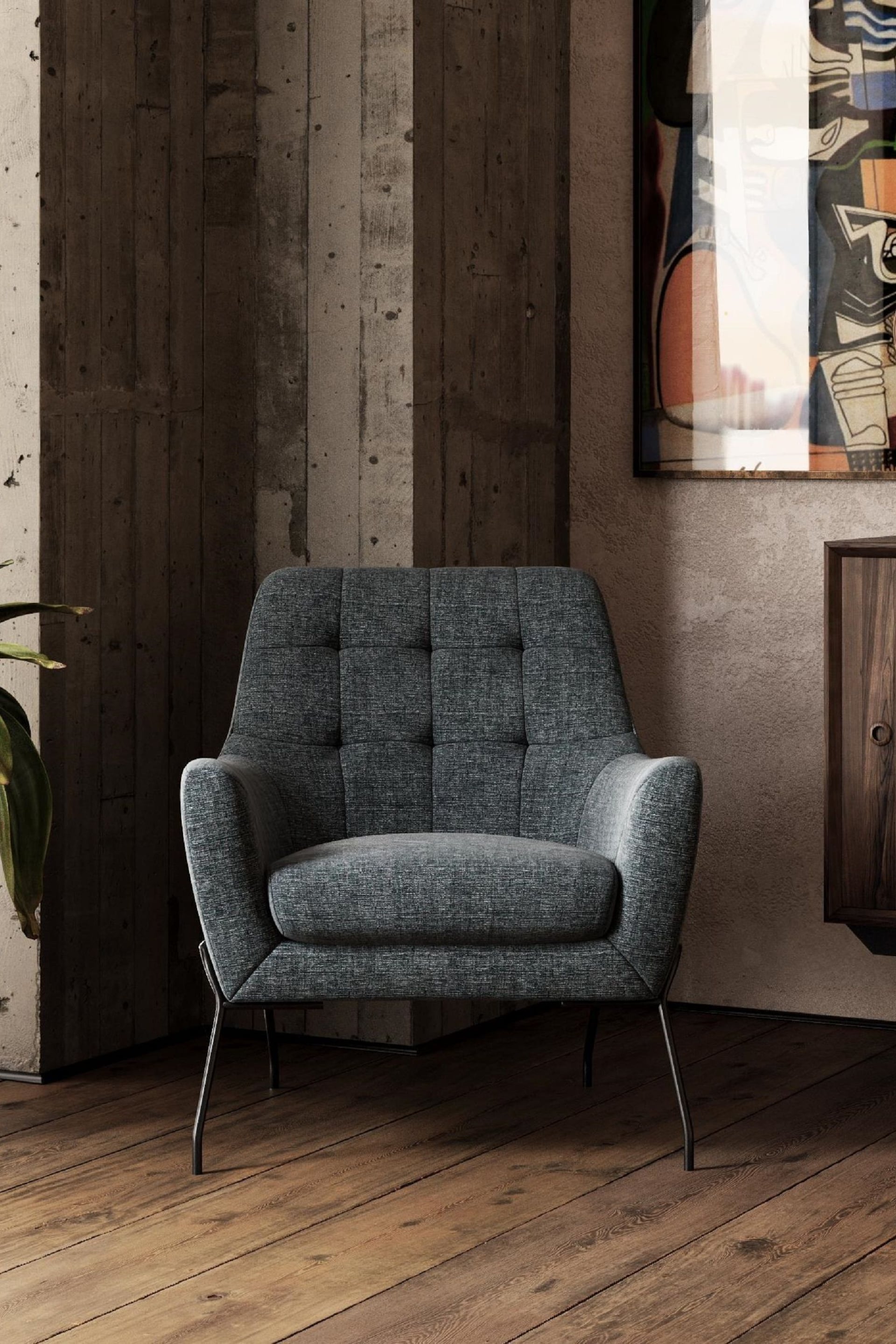 Dorel Home Grey Europe Brayden Accent Upholstered Chair - Image 1 of 4