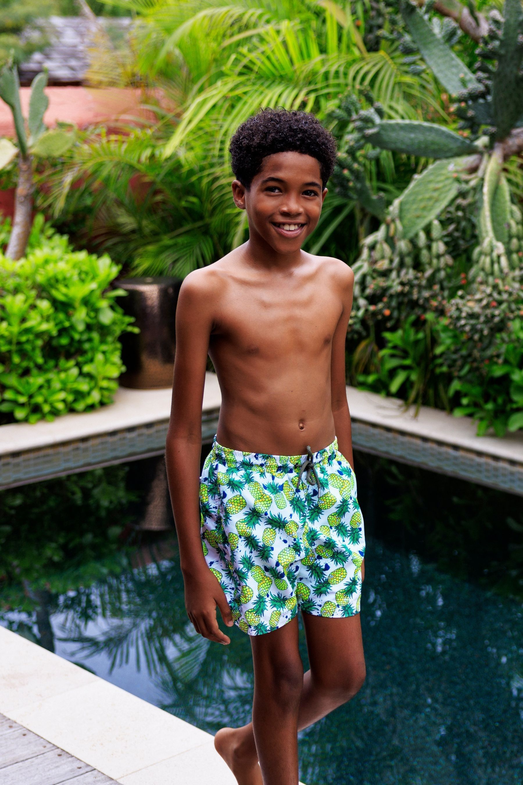 Buy Sunuva Yellow Tropical Pineapple Swim Shorts from Next Luxembourg