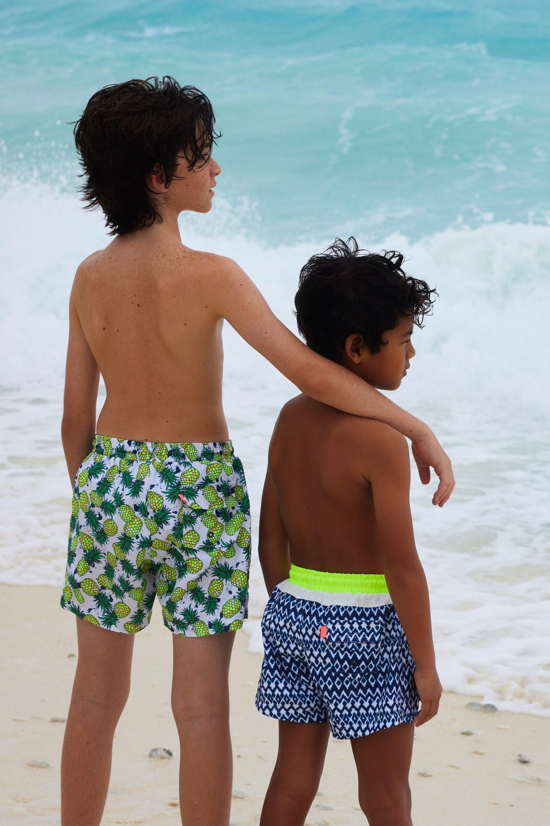 Boys pineapple swim shorts shop