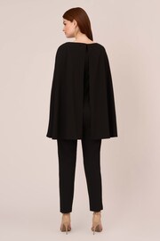 Adrianna Papell Knit Crepe Cape Jumpsuit - Image 2 of 6