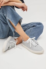 Silver Forever Comfort® Bling Chunky Lace-Up Trainers - Image 1 of 7
