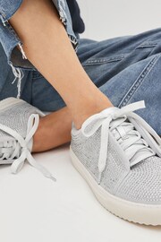 Silver Forever Comfort® Bling Chunky Lace-Up Trainers - Image 2 of 7