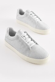 Silver Forever Comfort® Bling Chunky Lace-Up Trainers - Image 3 of 7