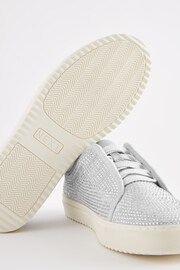 Silver Forever Comfort® Bling Chunky Lace-Up Trainers - Image 6 of 7