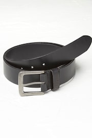 FatFace Black Italian Leather Belt - Image 1 of 2