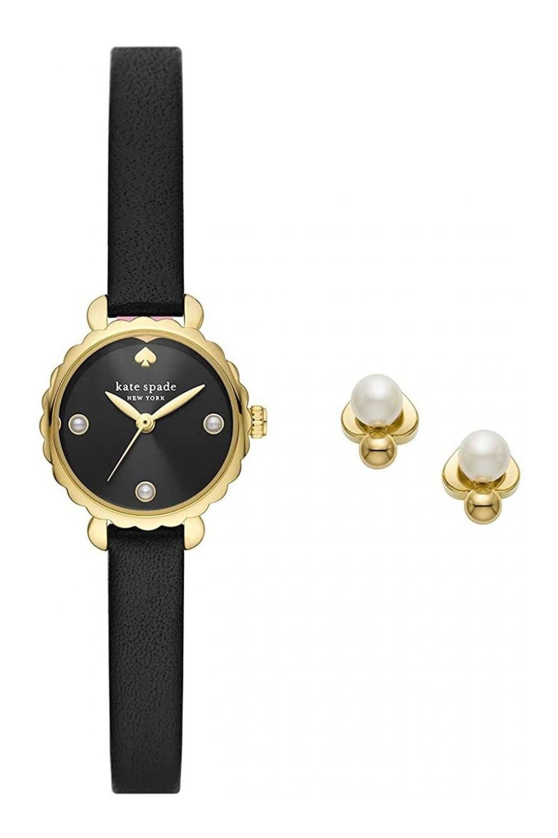Kate spade black and gold watch online