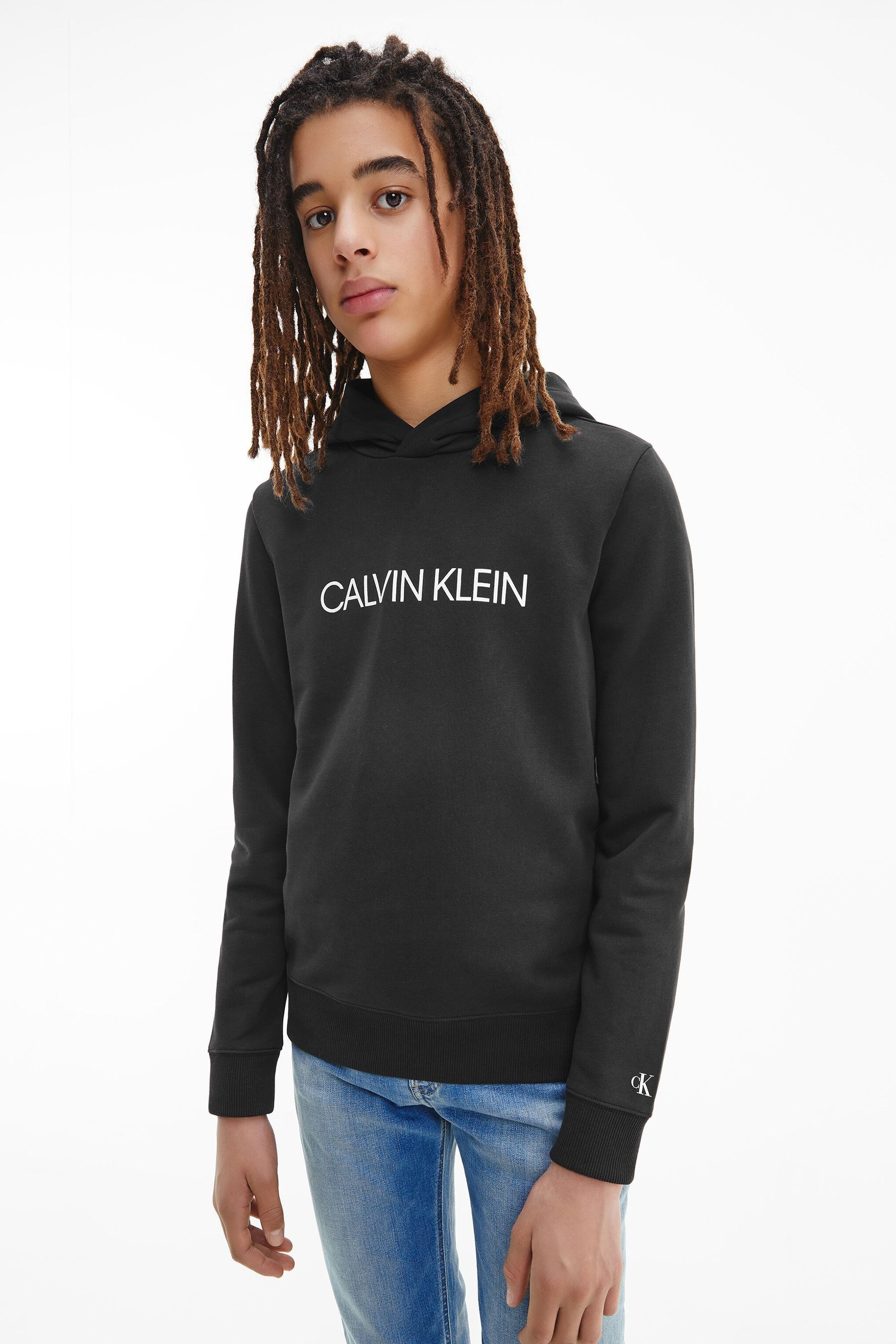 Calvin klein institutional logo hoodie shop