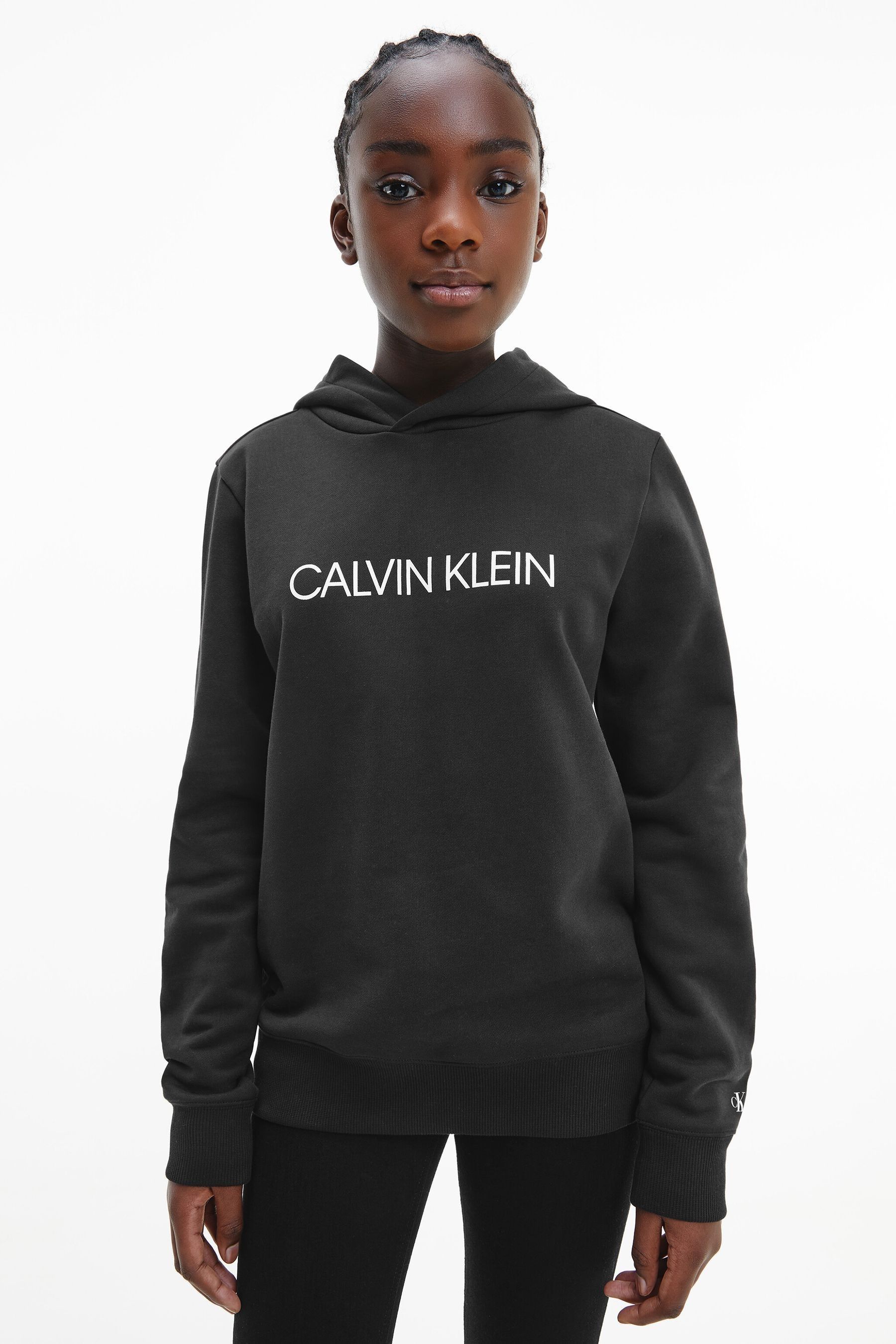 Buy Calvin Klein Jeans Boys Black Institutional Logo Hoodie from Next Lithuania