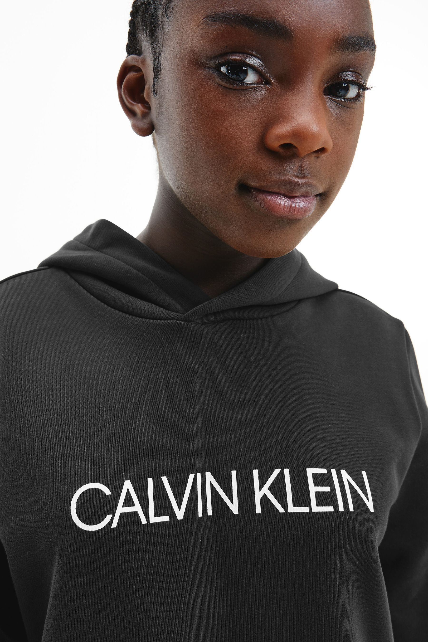 Calvin klein institutional logo hoodie hotsell