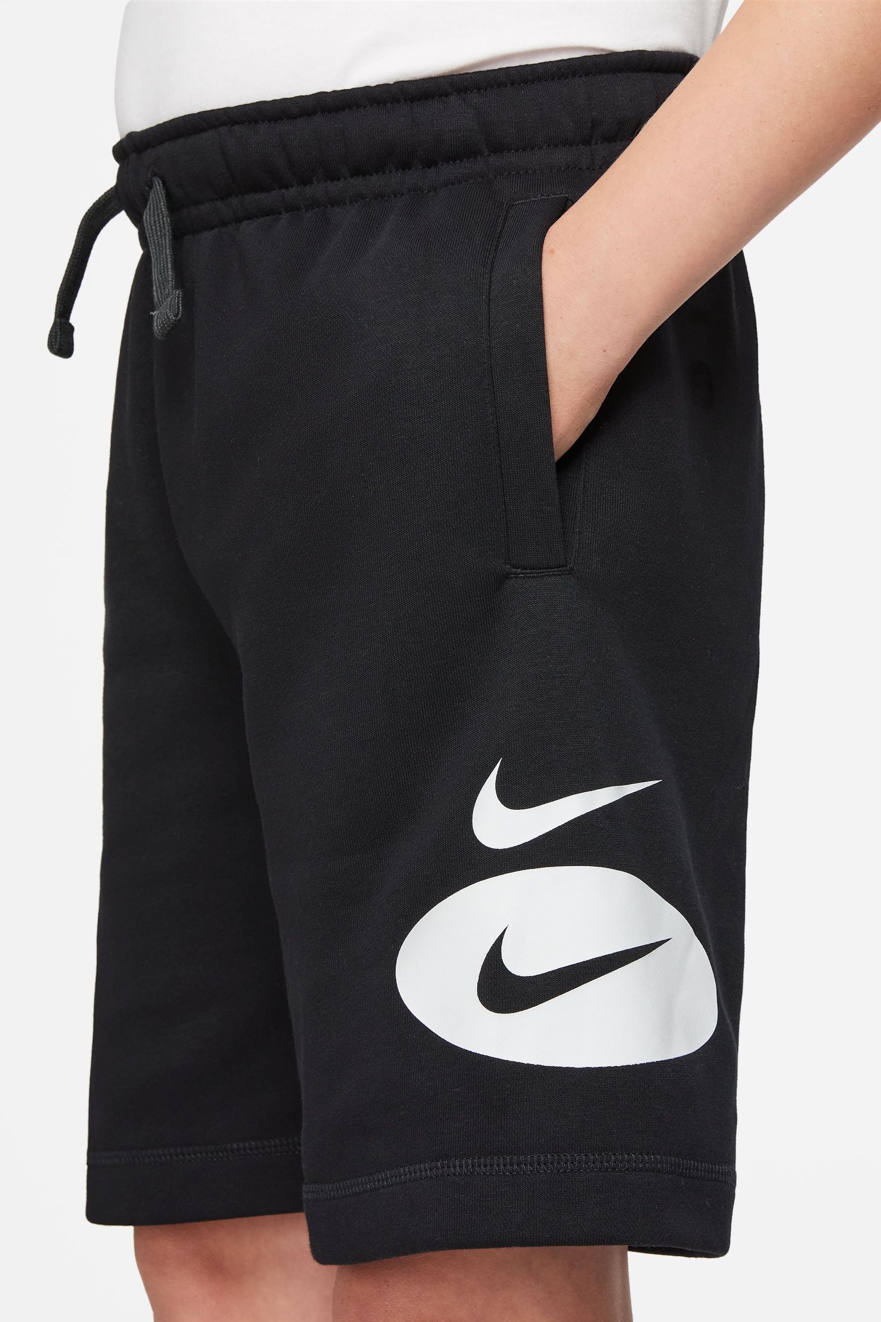 Buy Nike Black Double Swoosh Shorts from Next Luxembourg