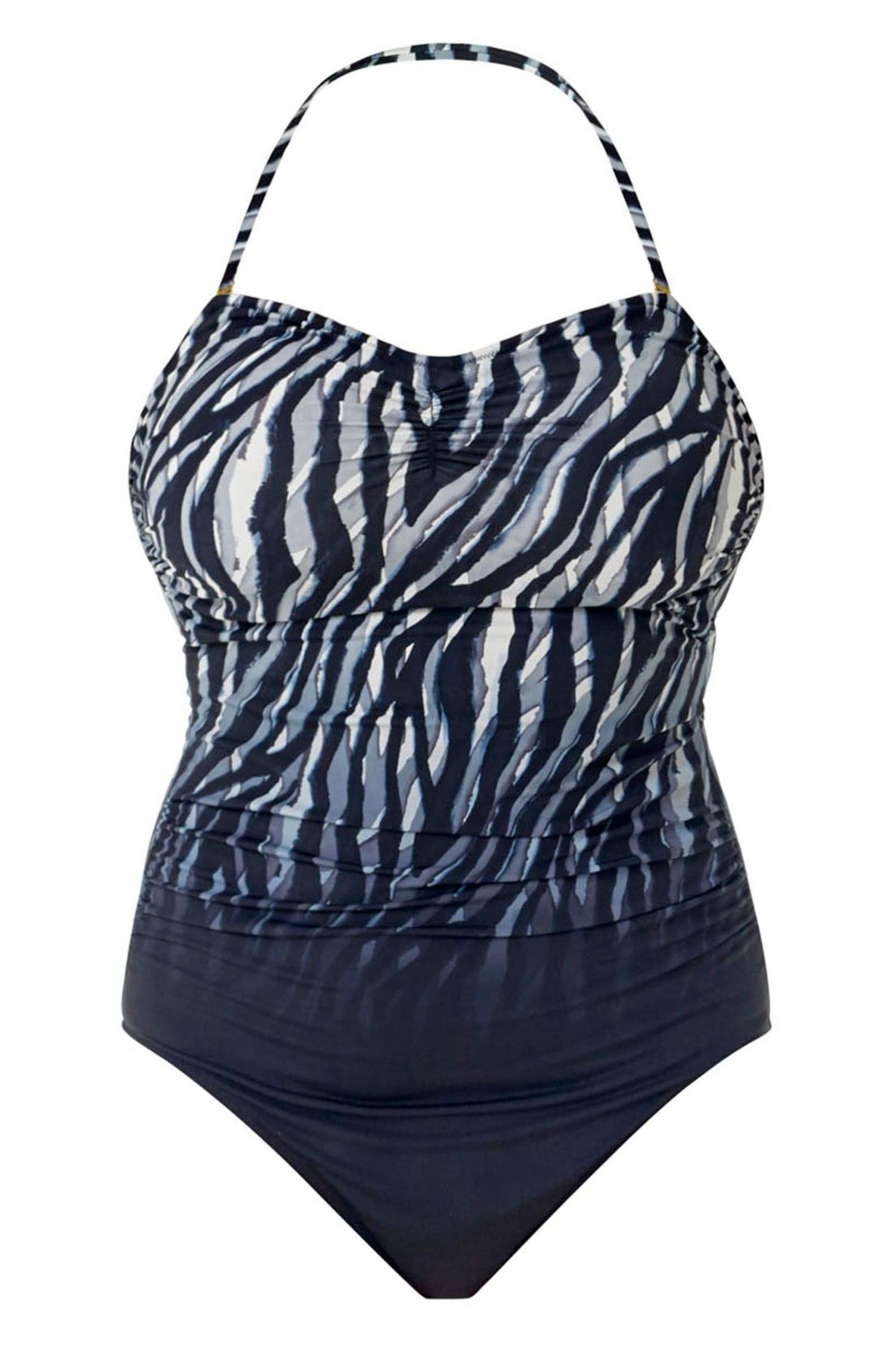 Seaspray Black Savanna Zebra Bandeau Tummy Control Swimsuit - Image 6 of 6