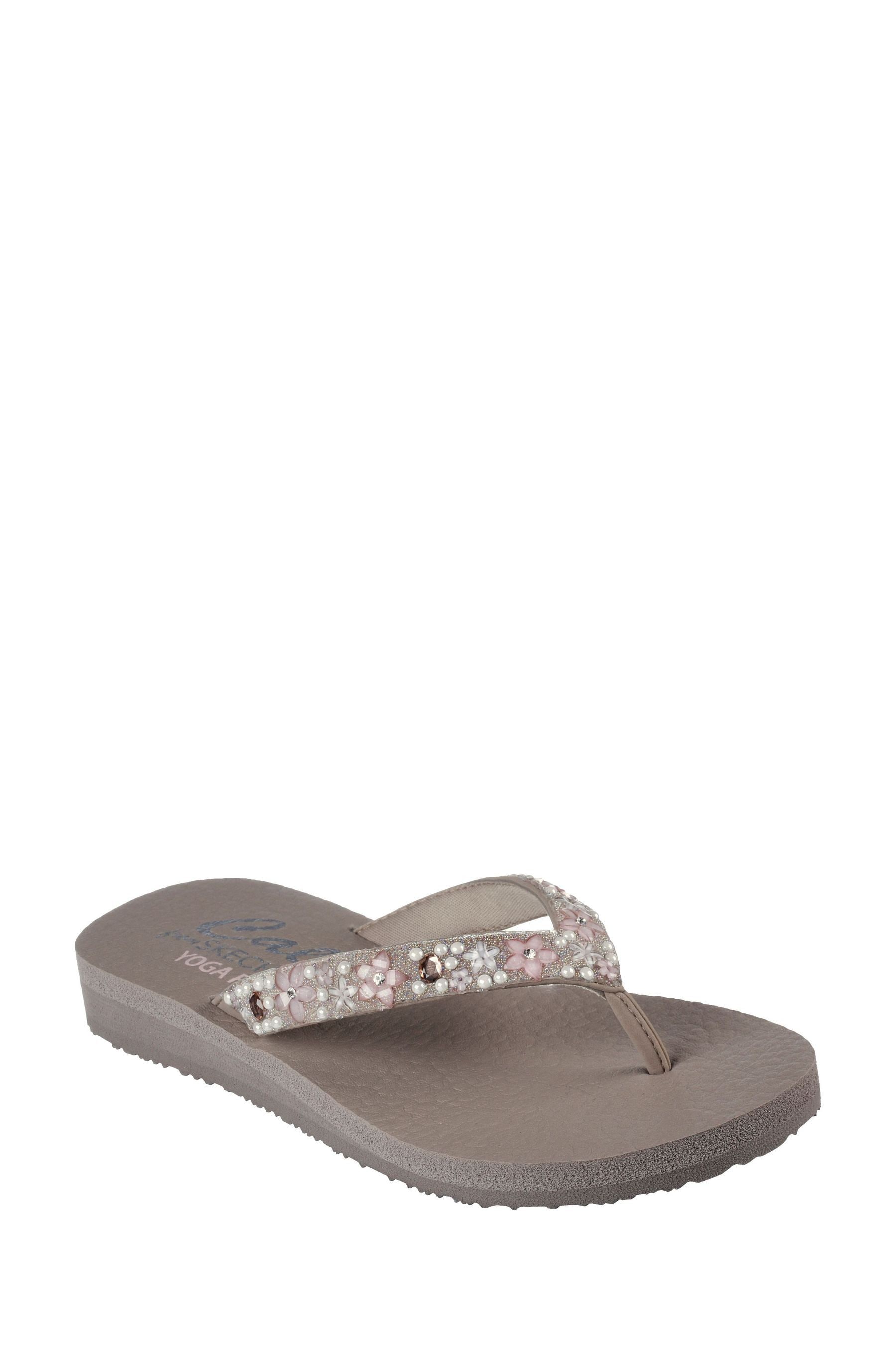 Skechers meditation daisy flip flops online