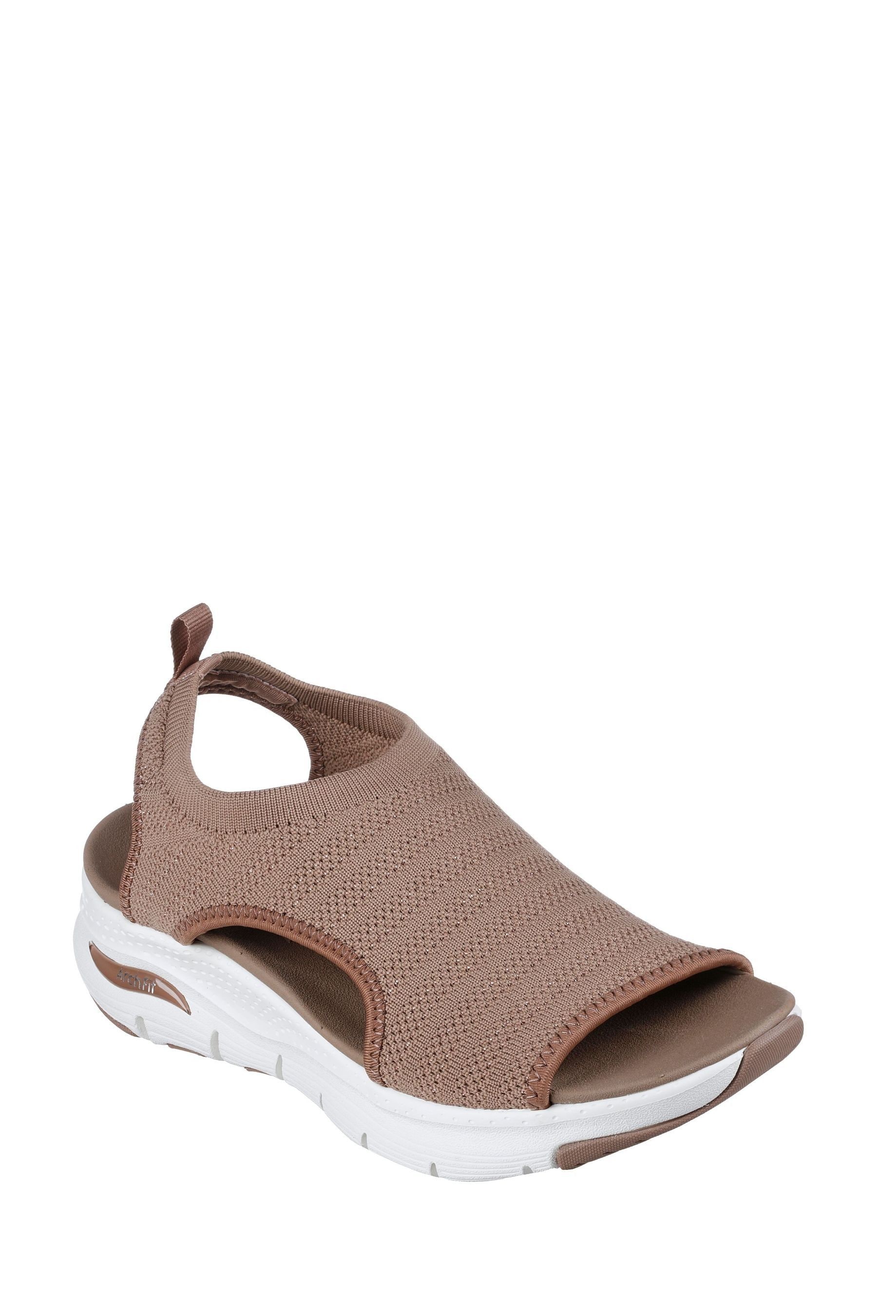 Buy Skechers Brown Arch Fit Womens Sandals from Next Luxembourg