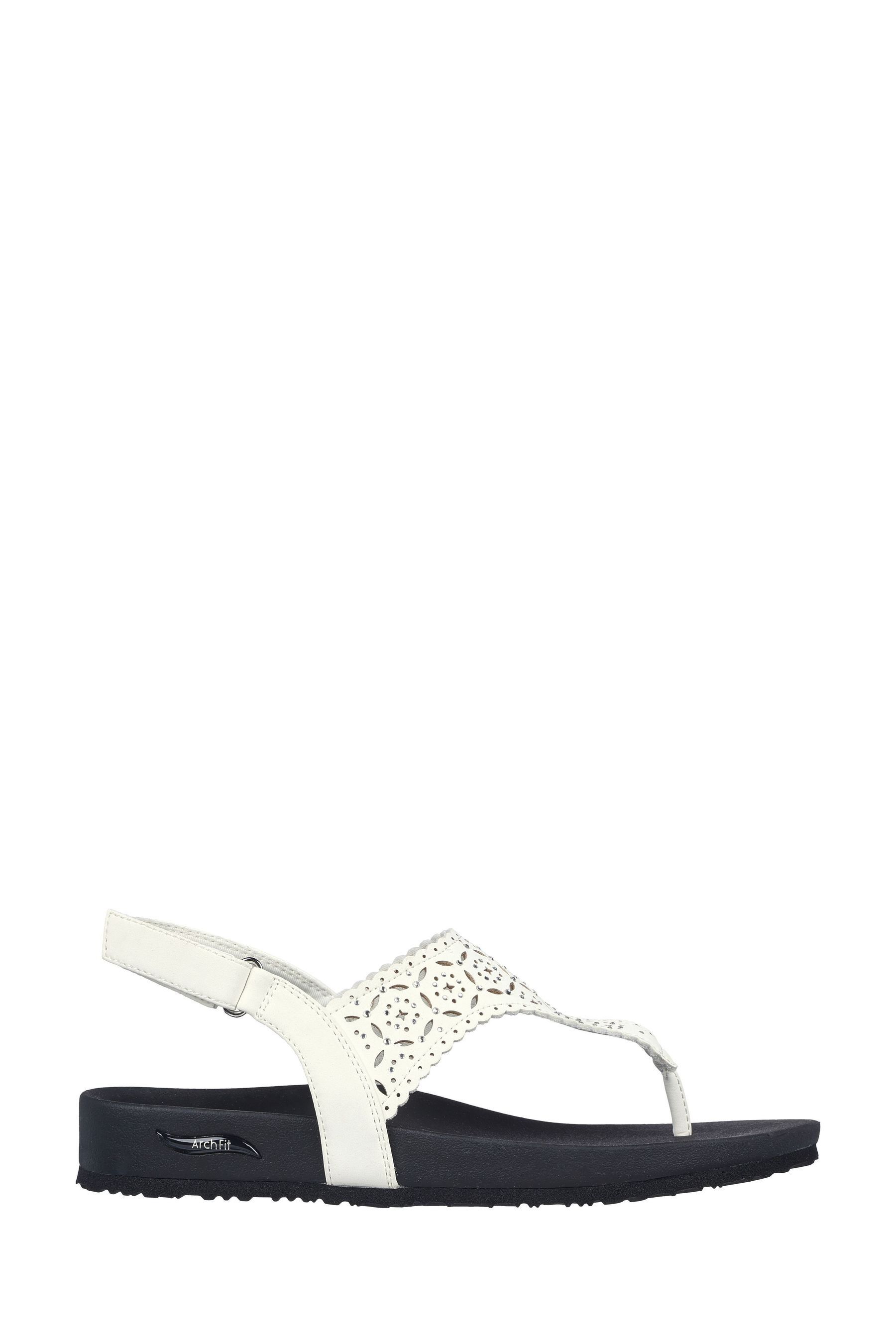 White skechers flip flops top