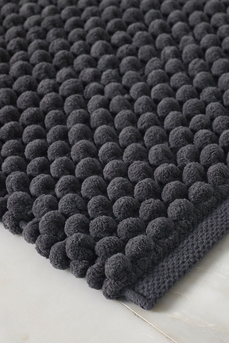 Charcoal Grey Giant Bobble Shower Mat - Image 2 of 4