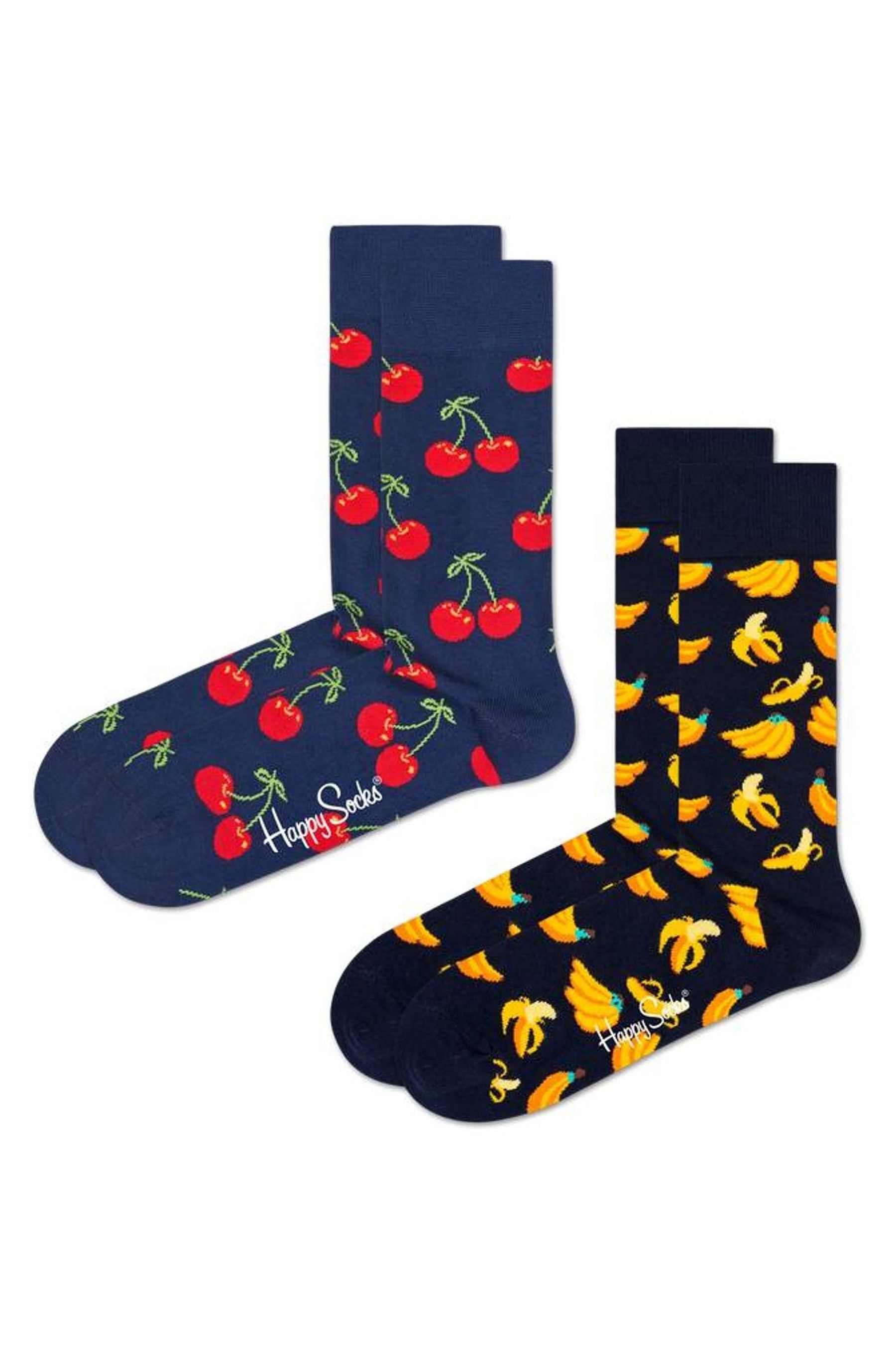 Buy Happy Socks Blue 2 Pack Classic Cherry Socks from Next Luxembourg
