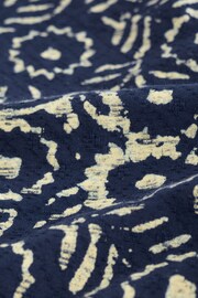 Navy Blue Geo Printed Short Sleeve Shirt - Image 7 of 7