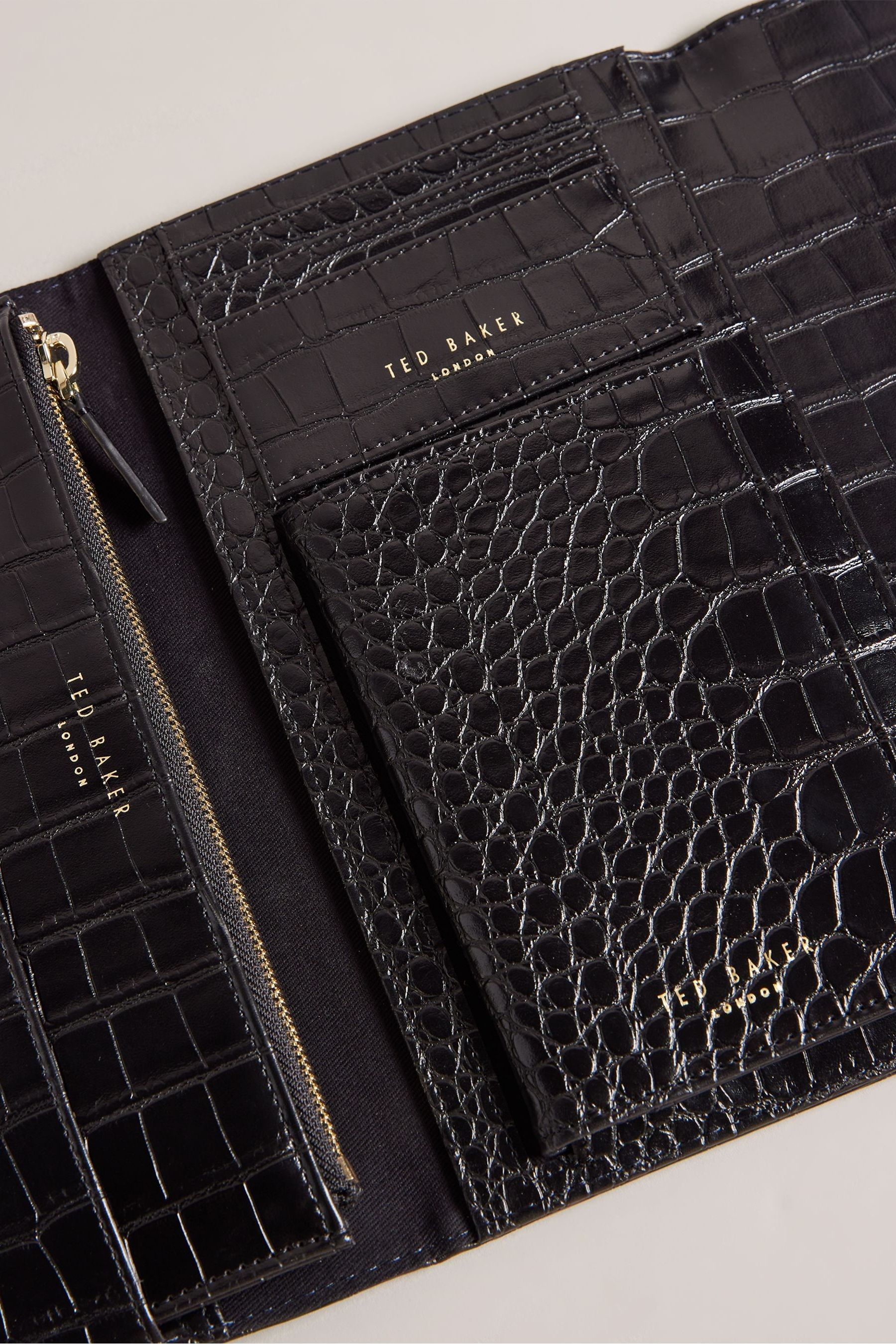 Buy Ted Baker Black Travelz Passport Holder Travel Wallet from Next Luxembourg